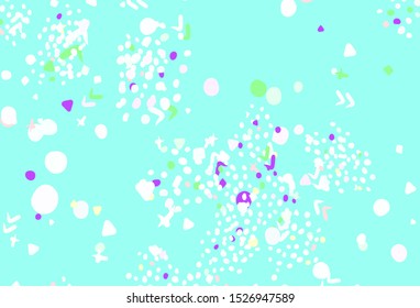 Light Multicolor vector pattern with random forms. Decorative design in abstract style with random forms. Simple design for your web site.