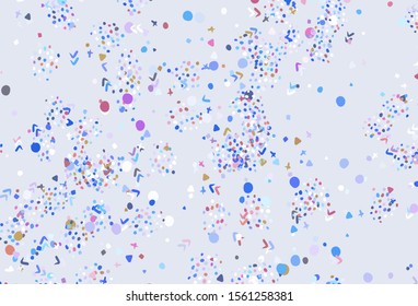 Light Multicolor vector pattern with random forms. Decorative design in abstract style with random forms. Elegant design for wallpapers.