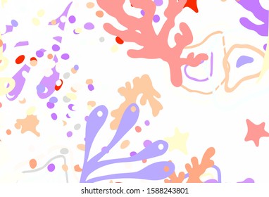 Light Multicolor vector pattern with random forms. Decorative design in abstract style with random forms. Background for a cell phone.