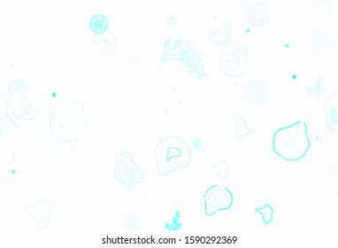 Light Multicolor vector pattern with random forms. Decorative design in abstract style with random forms. Elegant design for wallpapers.