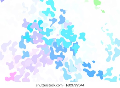 Light Multicolor vector pattern with random forms. Illustration with colorful gradient shapes in abstract style. Best smart design for your business.