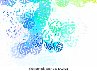 Light Multicolor vector pattern with random forms. Illustration with colorful gradient shapes in abstract style. Elegant design for wallpapers.