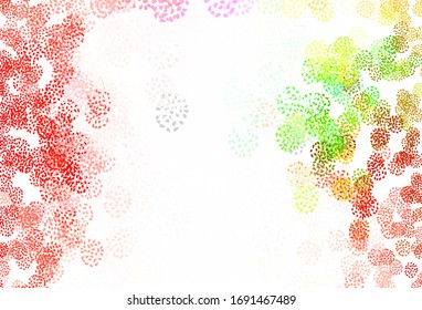 Light Multicolor vector pattern with random forms. Colorful chaotic forms with gradient in modern style. Background for a cell phone.