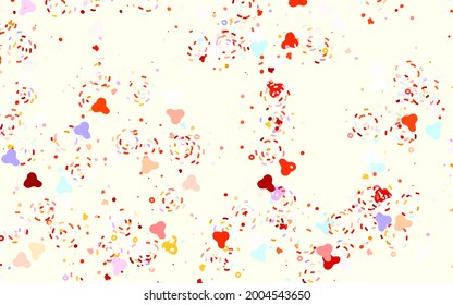 Light Multicolor vector pattern with random forms. Colorful chaotic forms with gradient in modern style. Modern design for your business card.