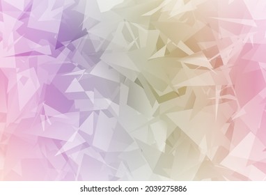 Light Multicolor vector pattern with random polygonals. Colorful chaotic forms with gradient in modern style. Modern design for your business card.