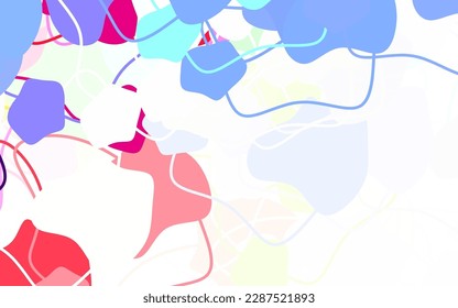 Light Multicolor vector pattern with random forms. Illustration with colorful gradient shapes in abstract style. Modern design for your business card.