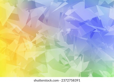 Light Multicolor vector pattern with random polygonals. Simple colorful illustration with abstract gradient shapes. Background for a cell phone.
