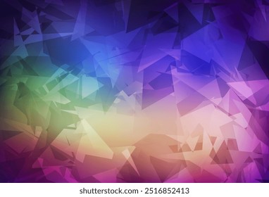 Light Multicolor vector pattern with random polygonals. Decorative design in abstract style with random forms. Elegant design for wallpapers.