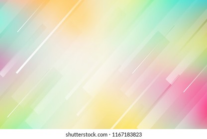 Light Multicolor vector pattern with sharp lines. Lines on blurred abstract background with gradient. Smart design for your business advert.