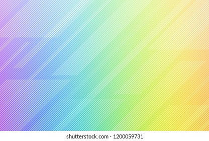 Light Multicolor vector pattern with sharp lines. Lines on blurred abstract background with gradient. Pattern for your busines websites.
