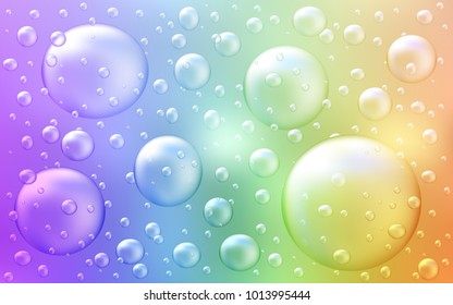 Light Multicolor vector pattern with spheres. Glitter abstract illustration with blurred drops of rain. Beautiful design for your business natural advert.