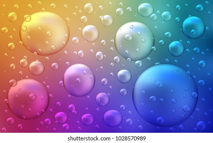 Light Multicolor vector pattern with spheres. Abstract illustration with colored bubbles in nature style. The pattern can be used for aqua ad, booklets.
