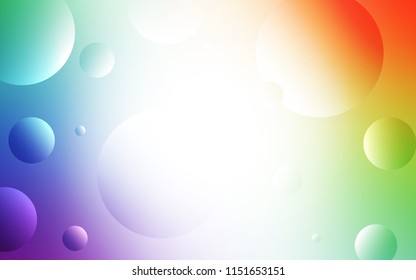 Light Multicolor vector pattern with spheres. Blurred decorative design in abstract style with bubbles. Pattern can be used as texture of wallpapers.