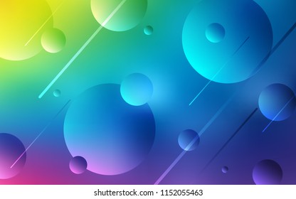 Light Multicolor vector pattern with spheres. Glitter abstract illustration with blurred drops of rain. Pattern can be used for beautiful websites.