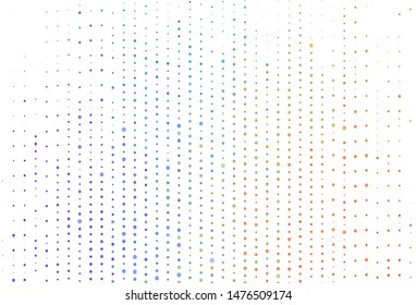 Light Multicolor vector pattern with spheres. Illustration with set of shining colorful abstract circles. Design for your business advert.