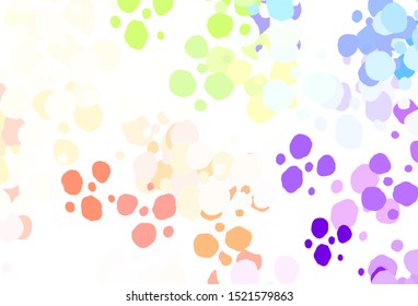 Light Multicolor vector pattern with spheres. Blurred decorative design in abstract style with bubbles. Pattern for ads, leaflets.