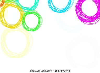 Light Multicolor vector pattern with spheres. Blurred decorative design in abstract style with bubbles. Pattern for futuristic ad, booklets.