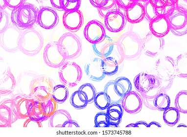 Light Multicolor vector pattern with spheres. Abstract illustration with colored bubbles in nature style. Pattern for futuristic ad, booklets.