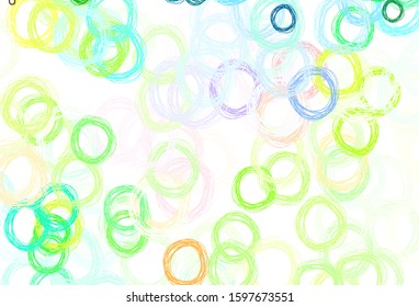 Light Multicolor vector pattern with spheres. Modern abstract illustration with colorful water drops. Design for your business advert.