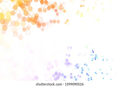 Light Multicolor vector pattern with spheres. Abstract illustration with colored bubbles in nature style. New template for your brand book.