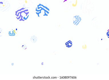 Light Multicolor vector pattern with spheres. Beautiful colored illustration with blurred circles in nature style. Pattern for beautiful websites.