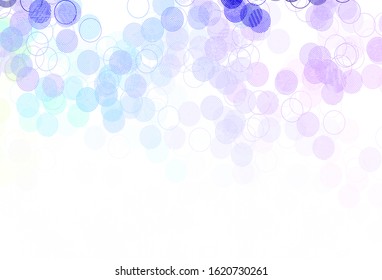 Light Multicolor vector pattern with spheres. Blurred decorative design in abstract style with bubbles. Pattern for futuristic ad, booklets.