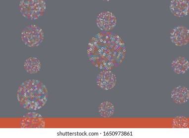 Light Multicolor vector pattern with spheres. Illustration with set of shining colorful abstract circles. Design for poster, banner of websites.
