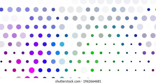 Light multicolor vector pattern with spheres. Colorful illustration with gradient dots in nature style. Design for posters, banners.