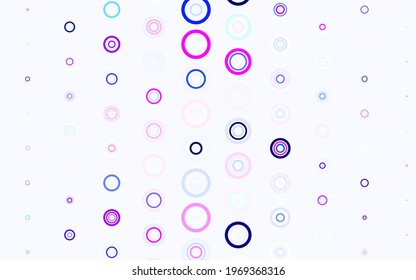 Light Multicolor vector pattern with spheres. Abstract illustration with colored bubbles in nature style. Pattern for futuristic ad, booklets.