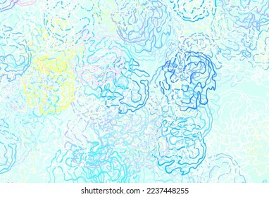 Light Multicolor vector pattern with spheres, lines. Modern abstract illustration with colorful dots, lines. Pattern for textures of wallpapers.