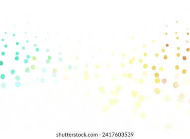 Light Multicolor vector pattern with spheres. Glitter abstract illustration with blurred drops of rain. Pattern for ads, leaflets.