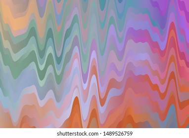 Light Multicolor vector pattern with wry lines. Glitter abstract illustration with wry lines. A completely new design for your business.