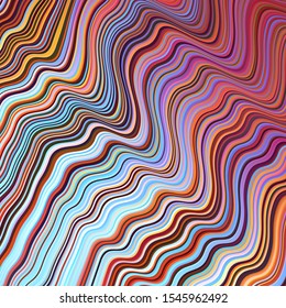 Light Multicolor vector pattern with wry lines. A sample with colorful lines, shapes. The best colorful design for your business.