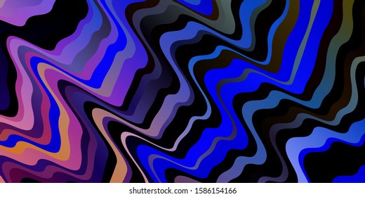 Light Multicolor vector pattern with wry lines. Colorful abstract illustration with gradient curves. Pattern for ads, commercials.