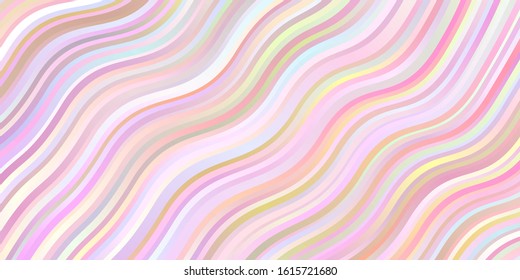 Light Multicolor vector pattern with wry lines. Colorful illustration in abstract style with bent lines. Template for your UI design.