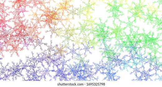 Light Multicolor vector pattern with wry lines. Colorful abstract illustration with gradient curves. Pattern for commercials, ads.