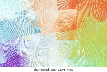 Light Multicolor vector pattern with wry lines. A circumflex abstract illustration with gradient. Background for cell phone screens.