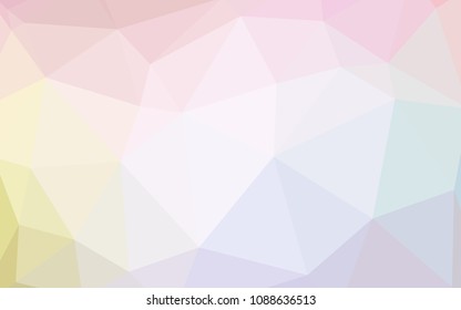 Light Multicolor vector polygon abstract layout. A completely new color illustration in a polygonal style. Template for cell phone's backgrounds.