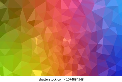 Light Multicolor vector polygon abstract backdrop. Creative illustration in halftone style with triangles. Brand new style for your business design.