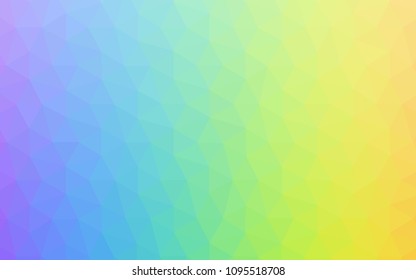 Light Multicolor vector polygon abstract backdrop. A completely new color illustration in a polygonal style. A new texture for your web site.