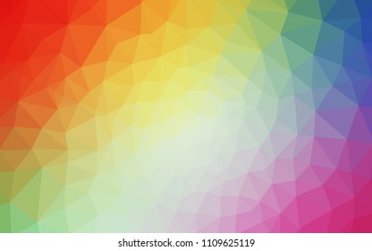 Light Multicolor vector polygon abstract background. Triangular geometric sample with gradient.  Best triangular design for your business.