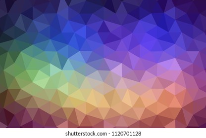 Light Multicolor vector polygon abstract backdrop. Colorful abstract illustration with triangles. A new texture for your web site.