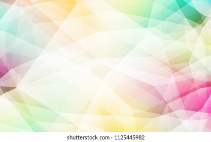 Light Multicolor vector polygon abstract backdrop. A completely new color illustration in a polygonal style. Polygonal design for your web site.