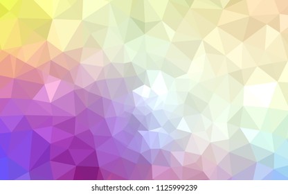 Light Multicolor vector polygon abstract background. Creative illustration in halftone style with triangles. Best triangular design for your business.