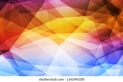 Light Multicolor vector polygon abstract background. Creative illustration in halftone style with triangles. Template for cell phone's backgrounds.