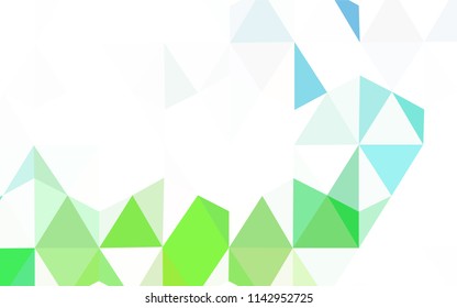 Light Multicolor vector polygon abstract backdrop. Triangular geometric sample with gradient.  Brand new design for your business.