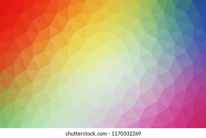 Light Multicolor vector polygon abstract background. Shining polygonal illustration, which consist of triangles. Polygonal design for your web site.