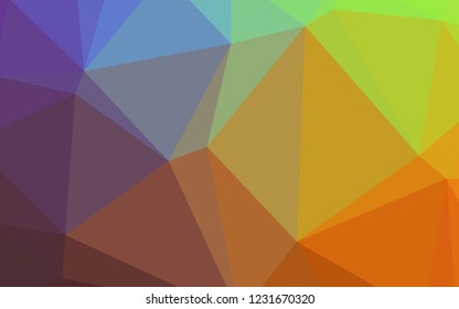 Light Multicolor vector polygon abstract backdrop. Elegant bright polygonal illustration with gradient. A completely new design for your business.