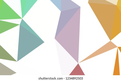 Light Multicolor vector polygon abstract backdrop. A sample with polygonal shapes. Textured pattern for your backgrounds.