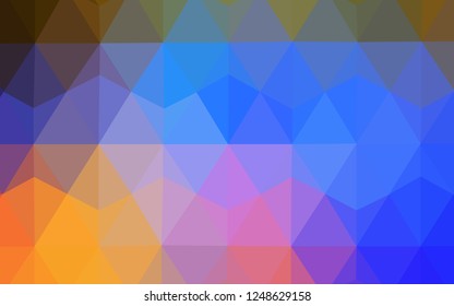 Light Multicolor vector polygon abstract background. Shining polygonal illustration, which consist of triangles. Pattern for a brand book's backdrop.